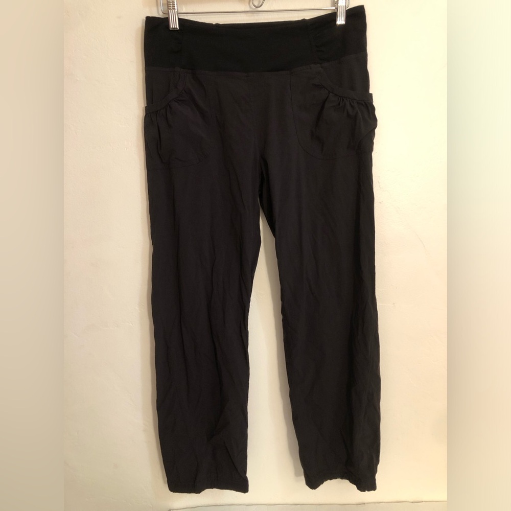 Prana Wide Leg Pull On Stretch Straight Pants Woman’s Size Large Gray